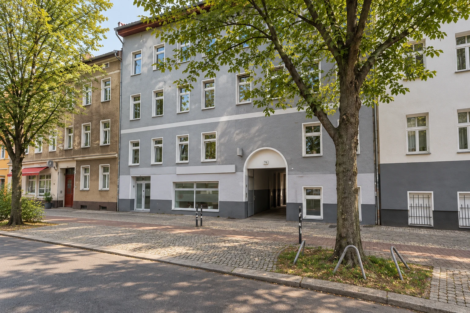 Hausfassade der Baumschulenstraße 76